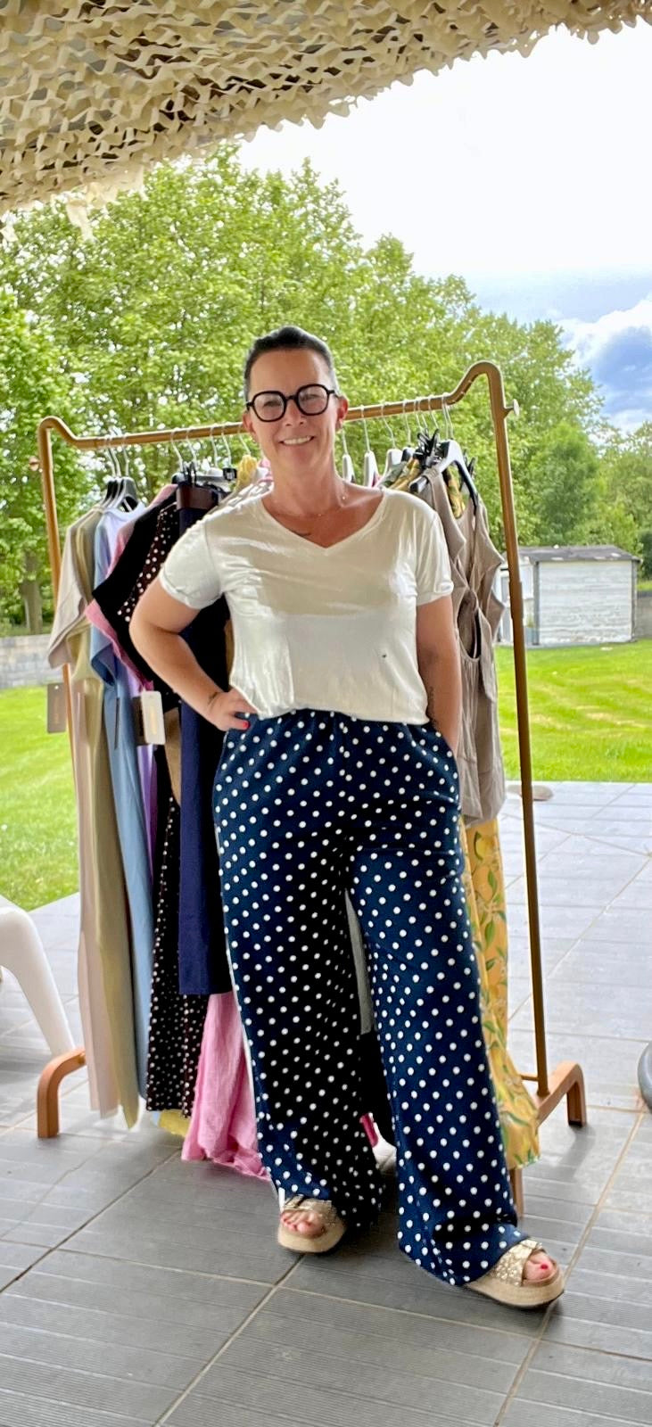 Pantalon à Pois Bandes