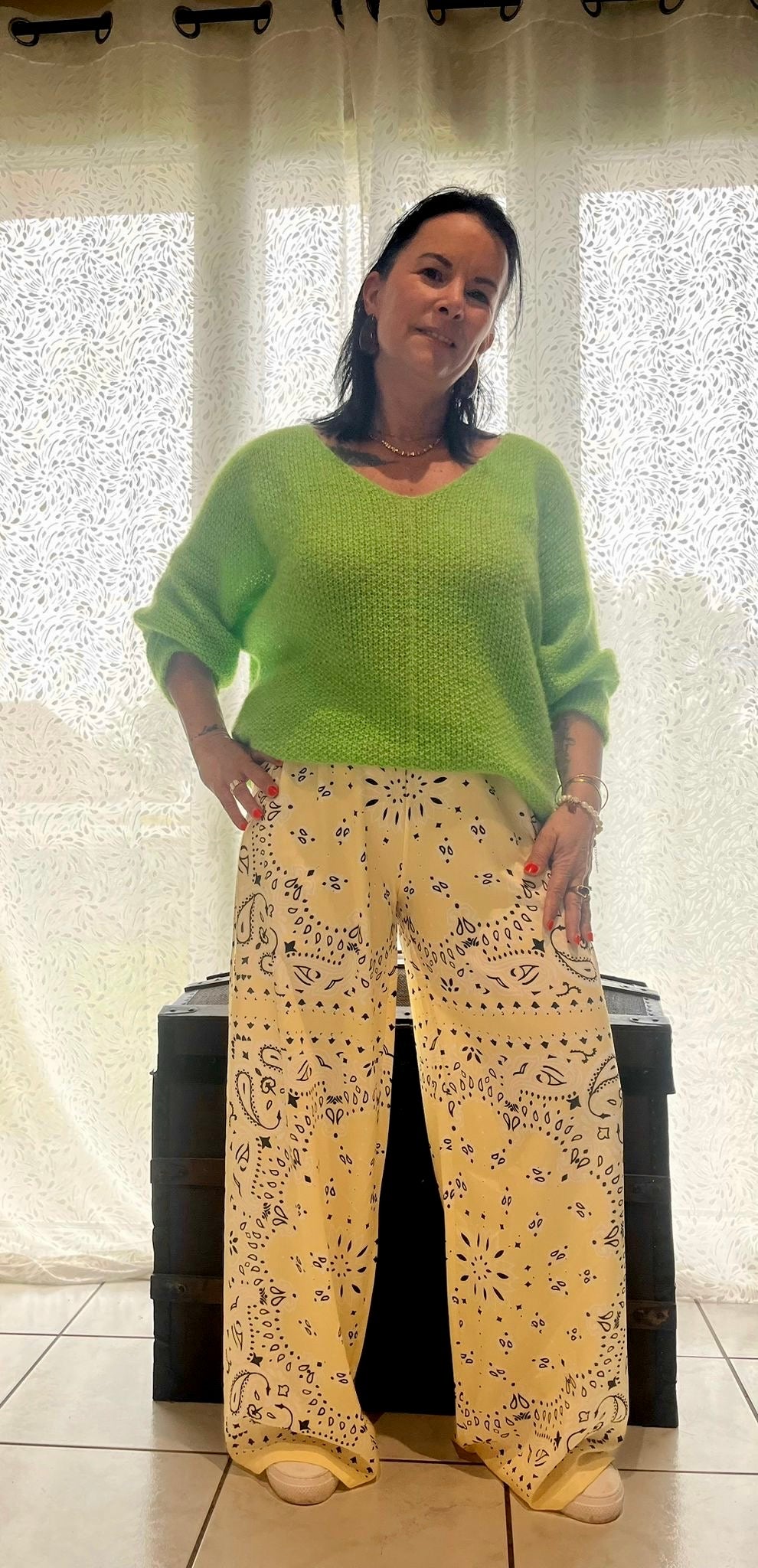 Pantalon large bandana