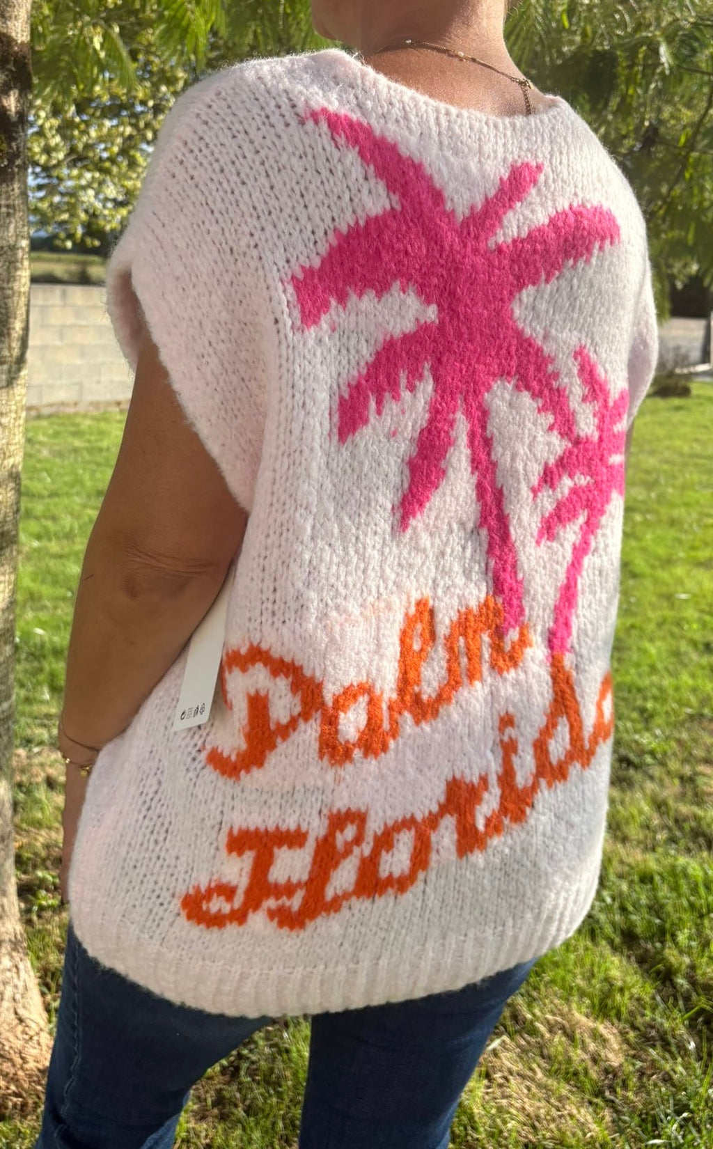 Gilet Palm rose
