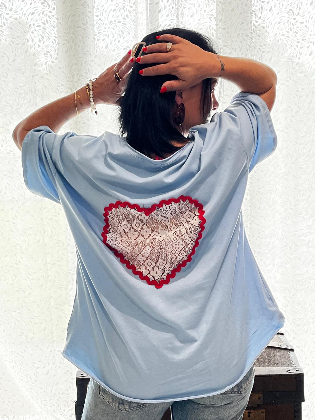 TEE SHIRT cœur dos dentelle