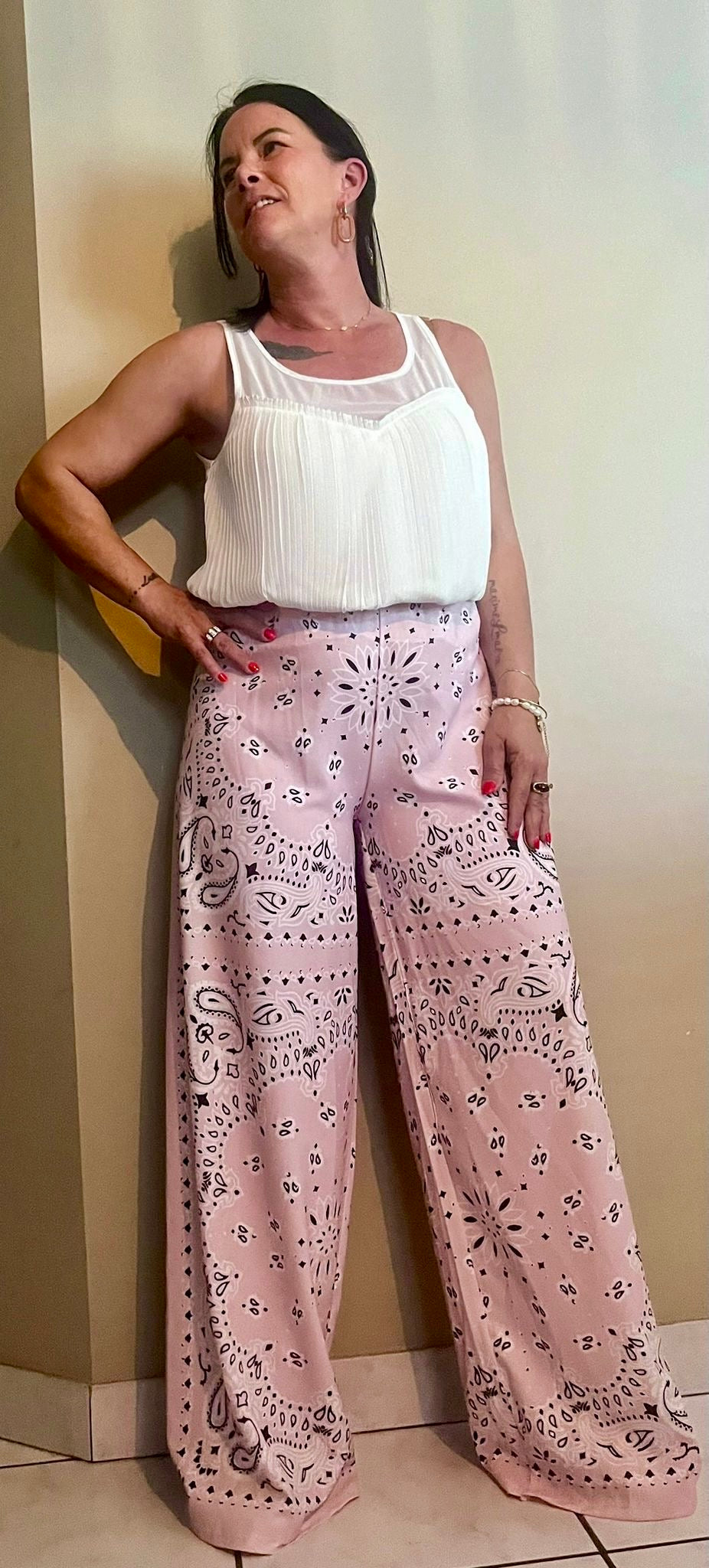 Pantalon large bandana