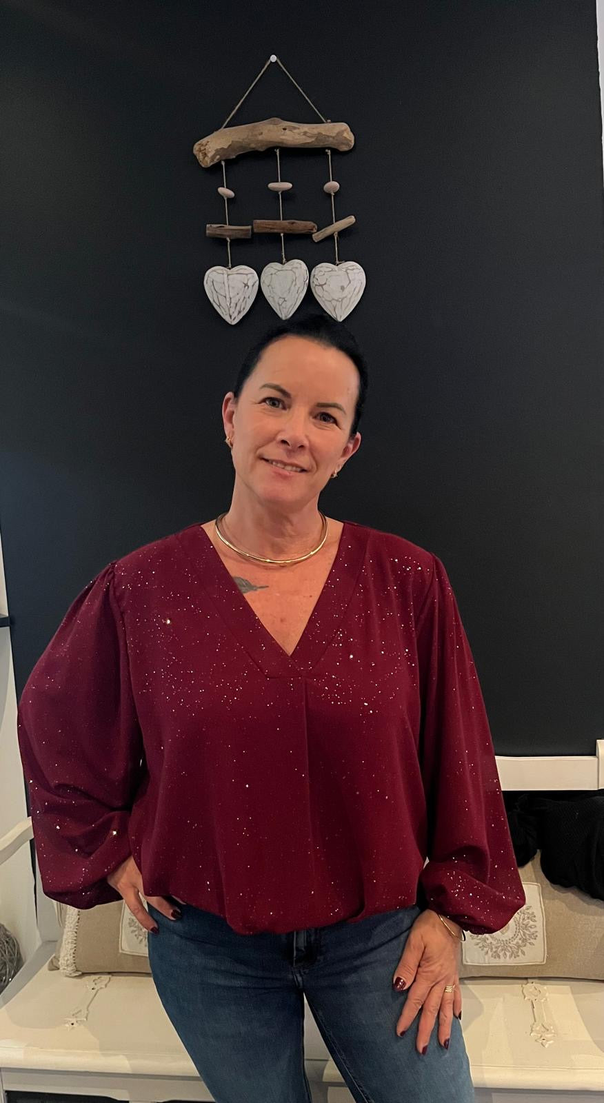 Blouse à paillettes