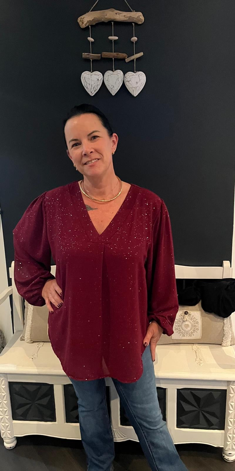 Blouse à paillettes