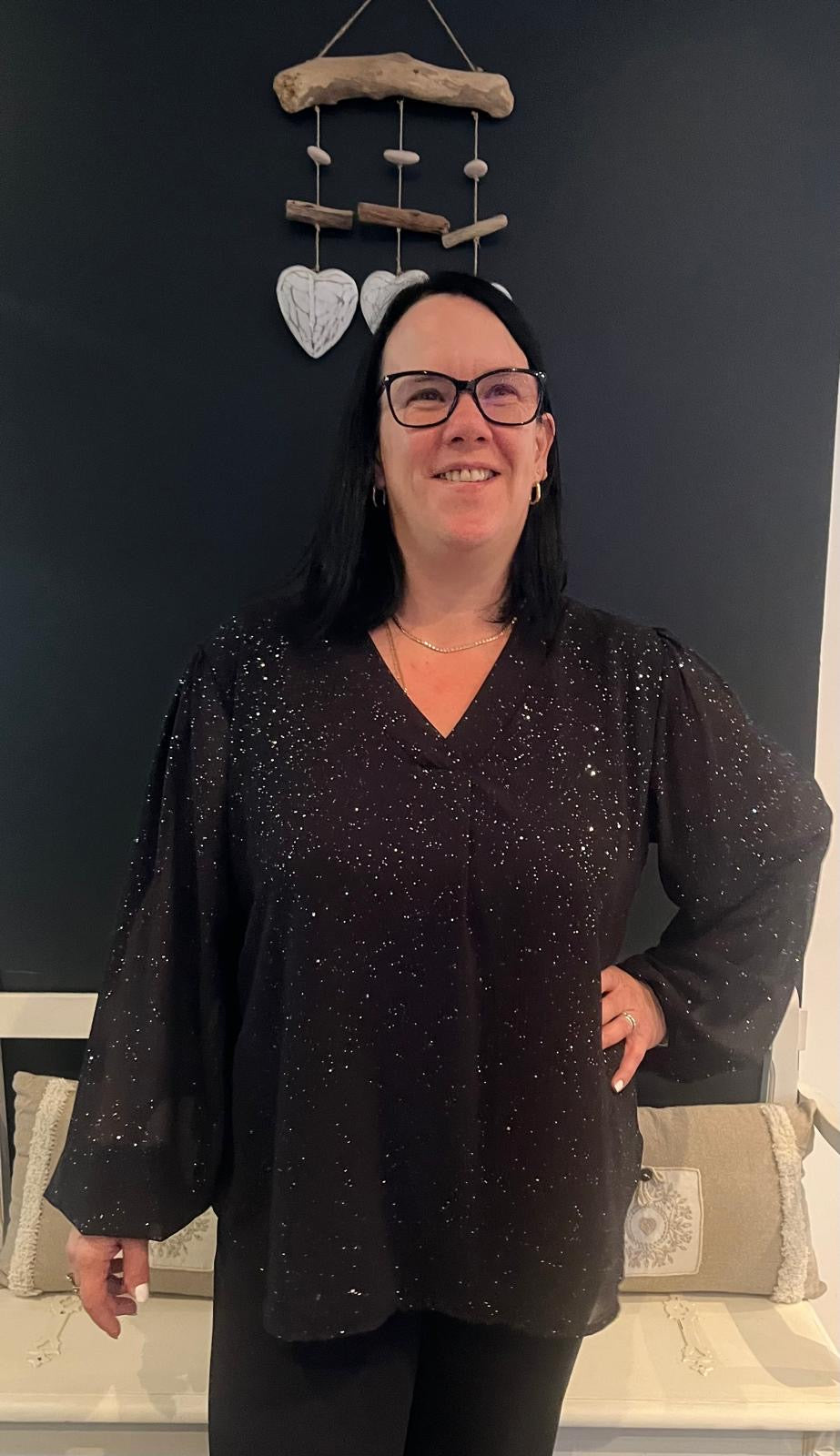 Blouse à paillettes