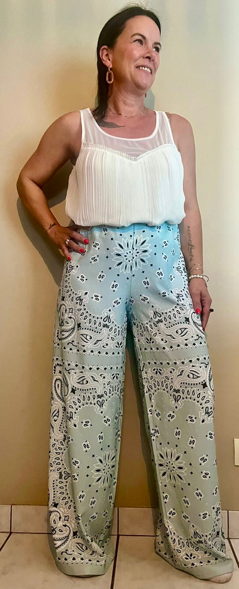 Pantalon large bandana