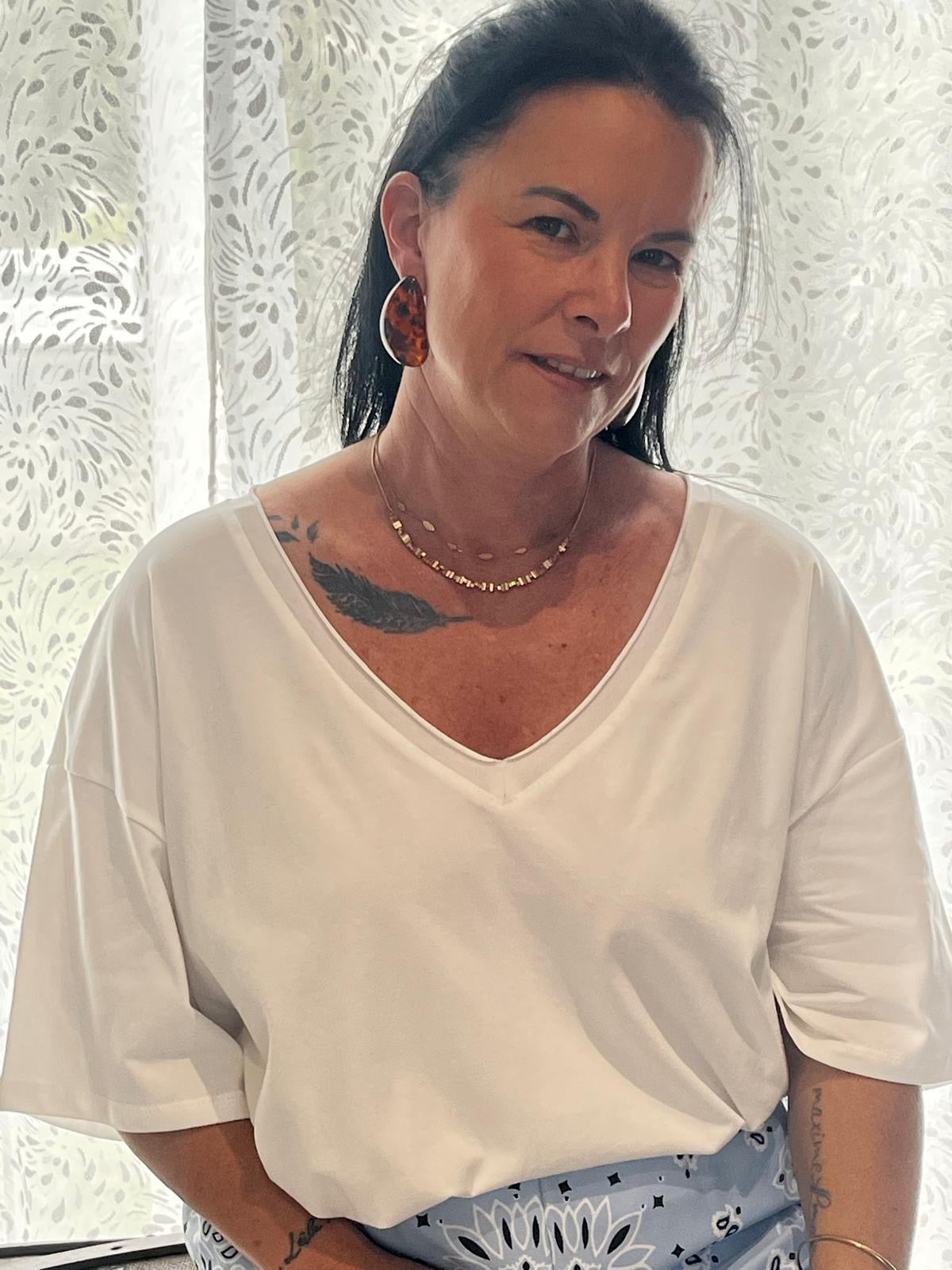TEE SHIRT cœur dos dentelle