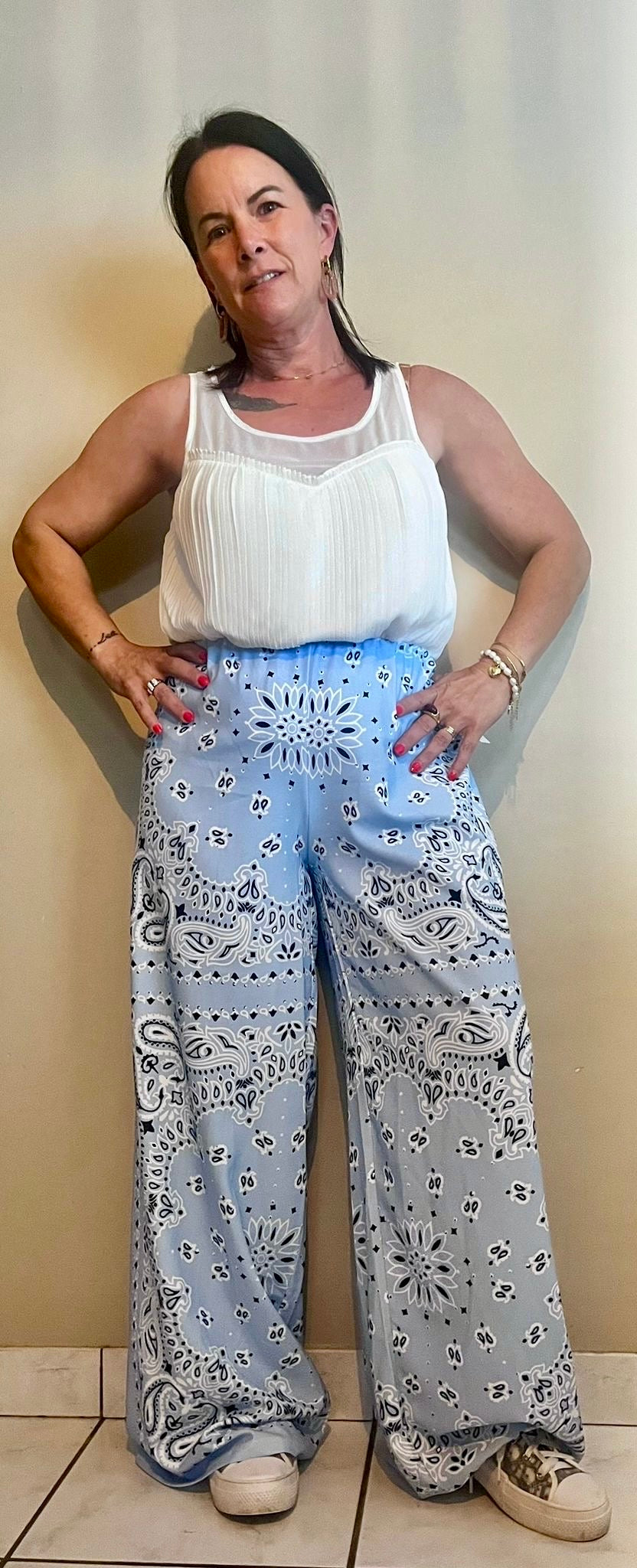 Pantalon large bandana