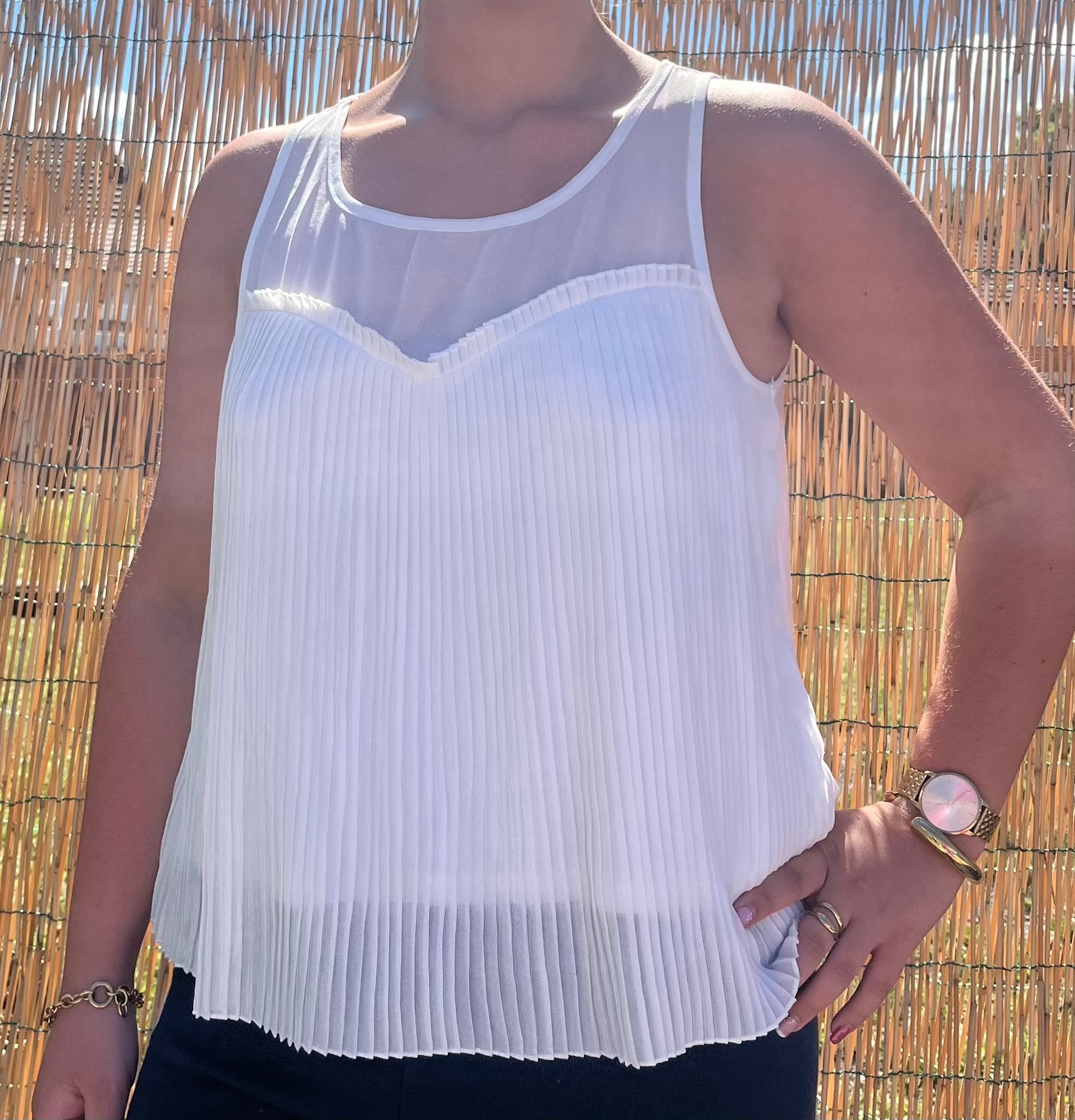 Top blanc léger