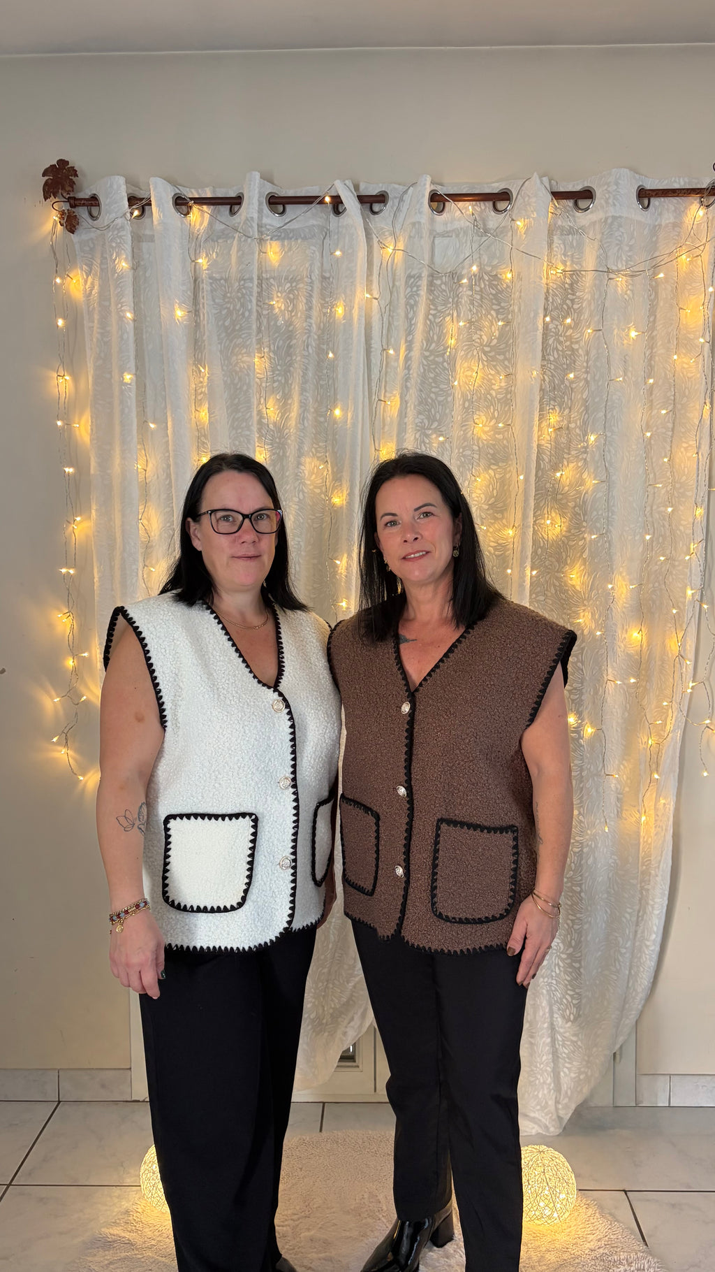 Gilet Teddy Bouton doré