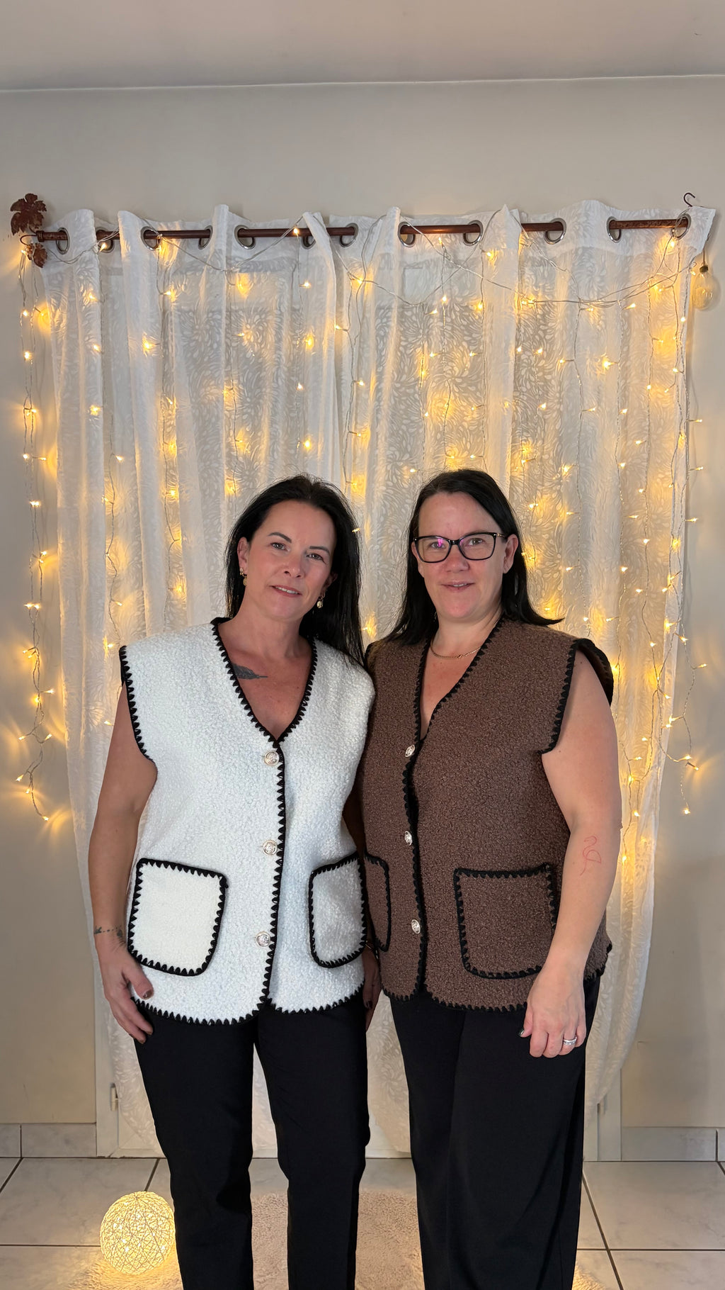 Gilet Teddy Bouton doré