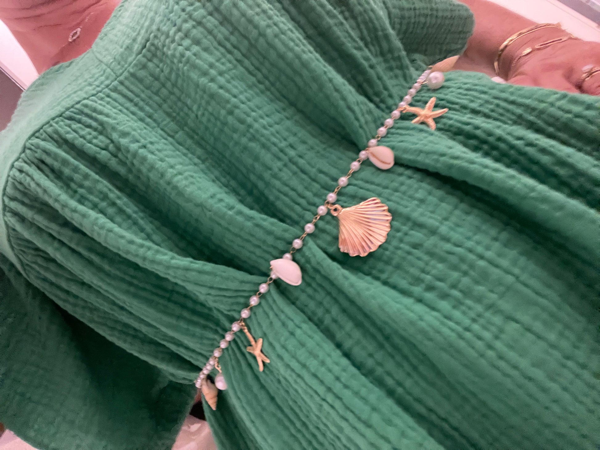 Ceinture coquillage doré
