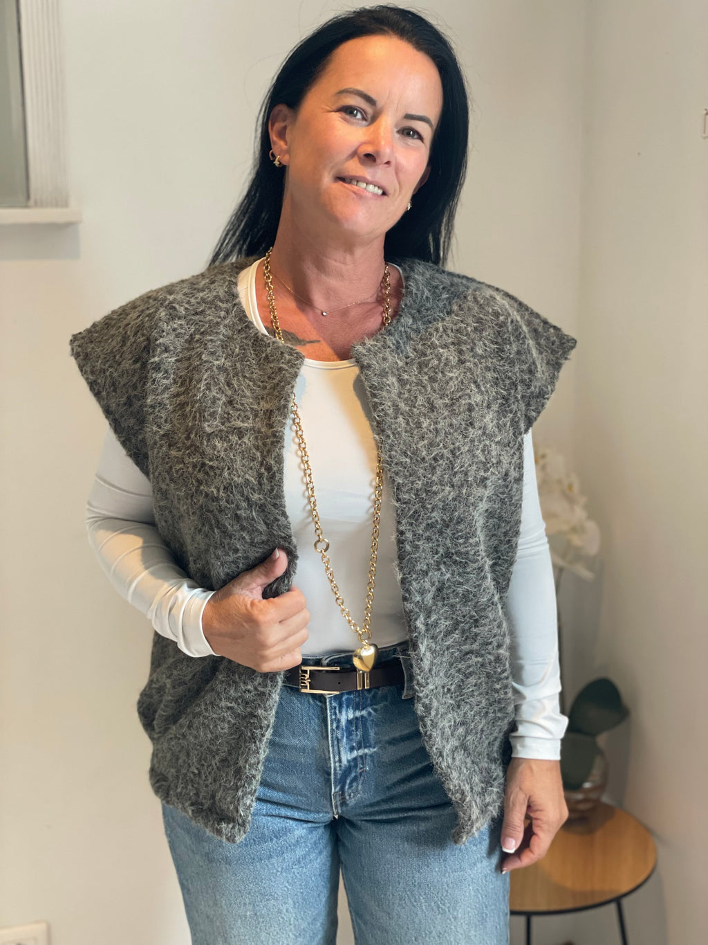 Gilet sans manches Gris