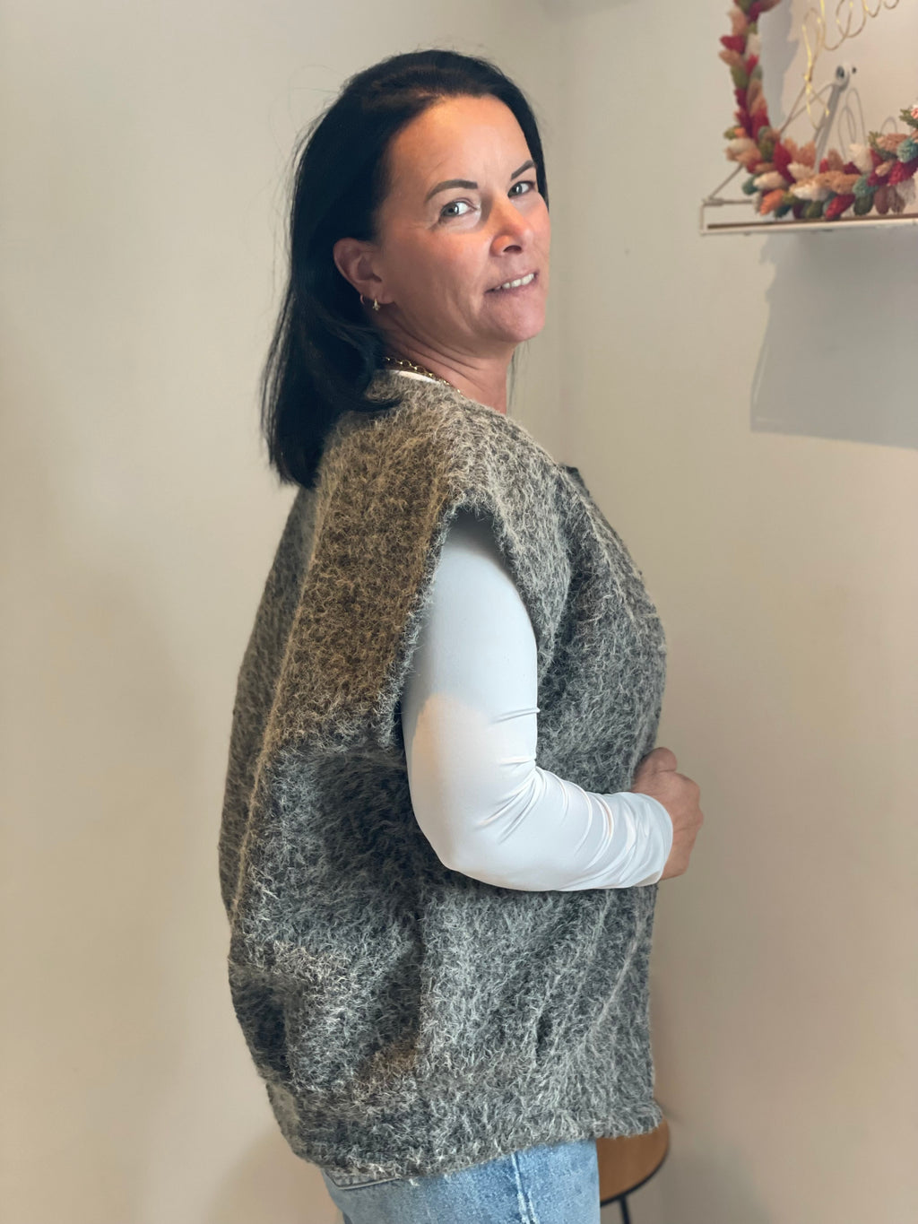 Gilet sans manches Gris