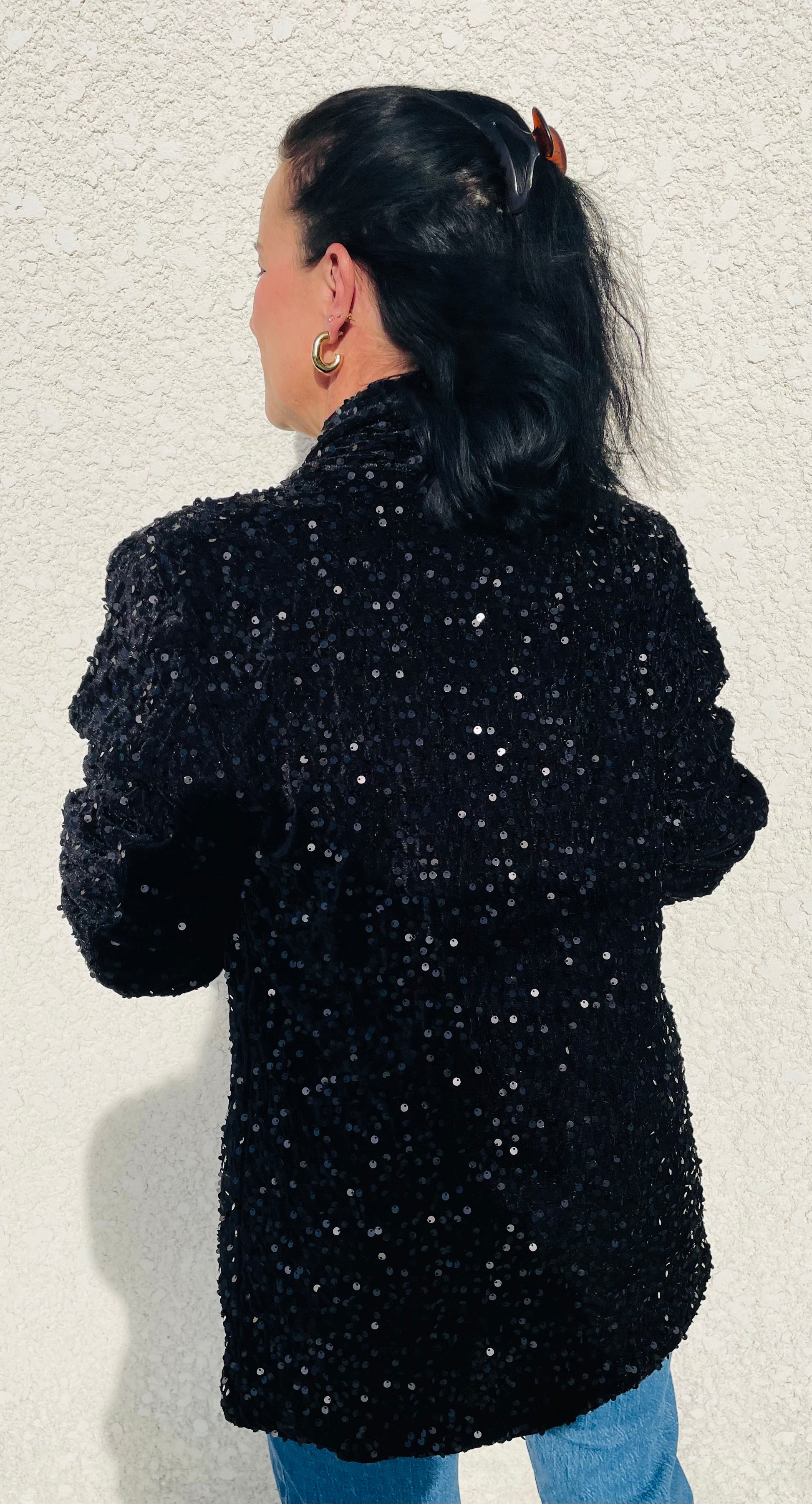 Veste blazer Velours à sequins