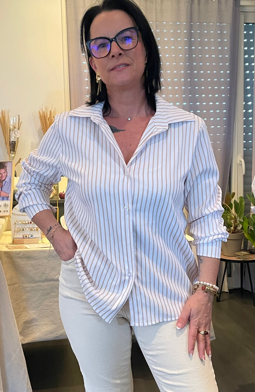 Chemise dentelle dos