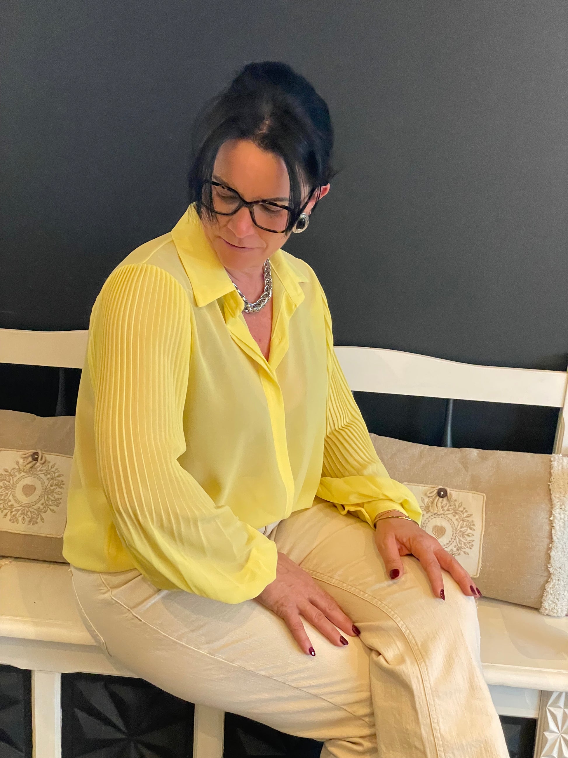 Chemise manche plissé