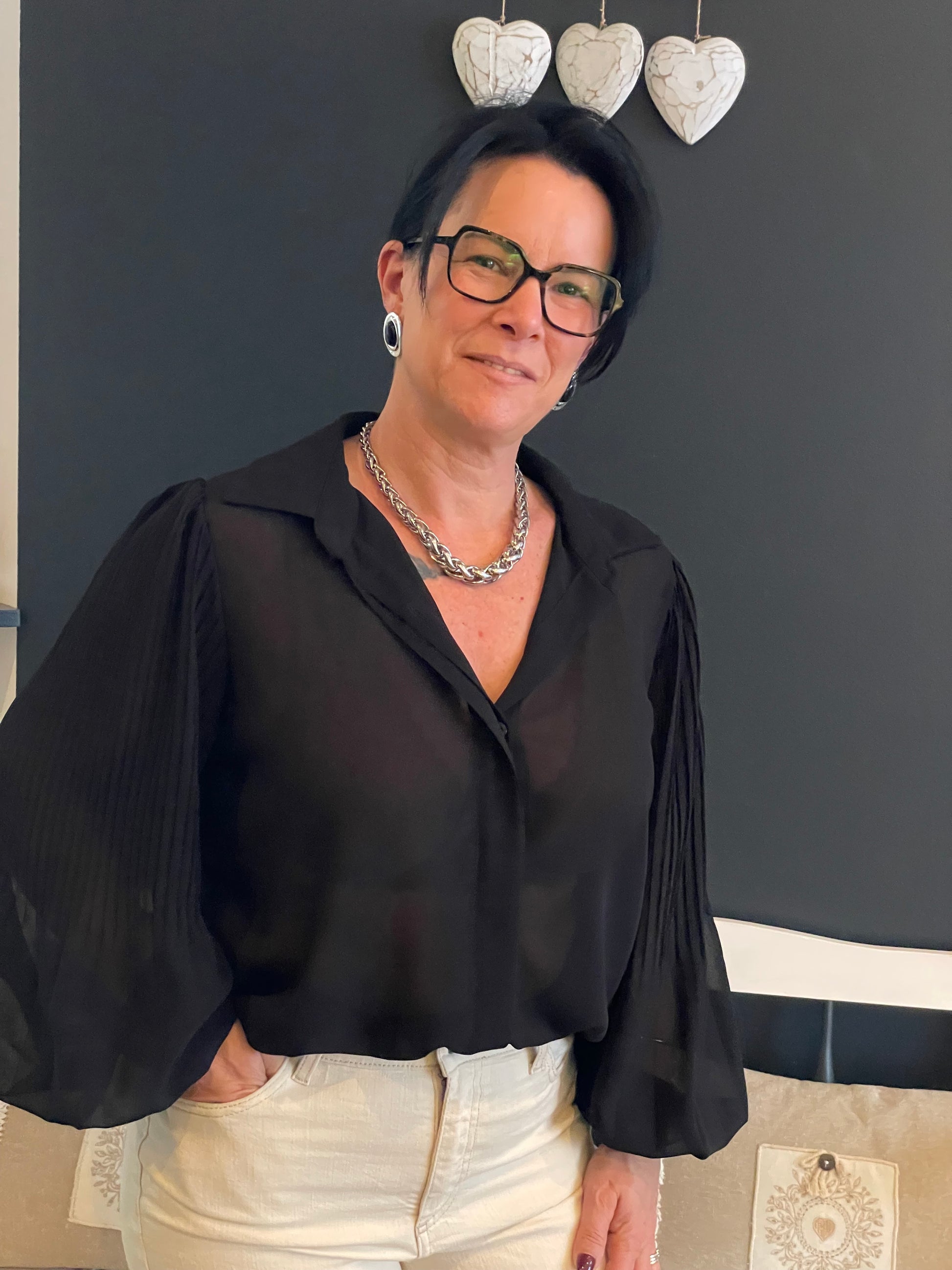 Chemise manche plissé