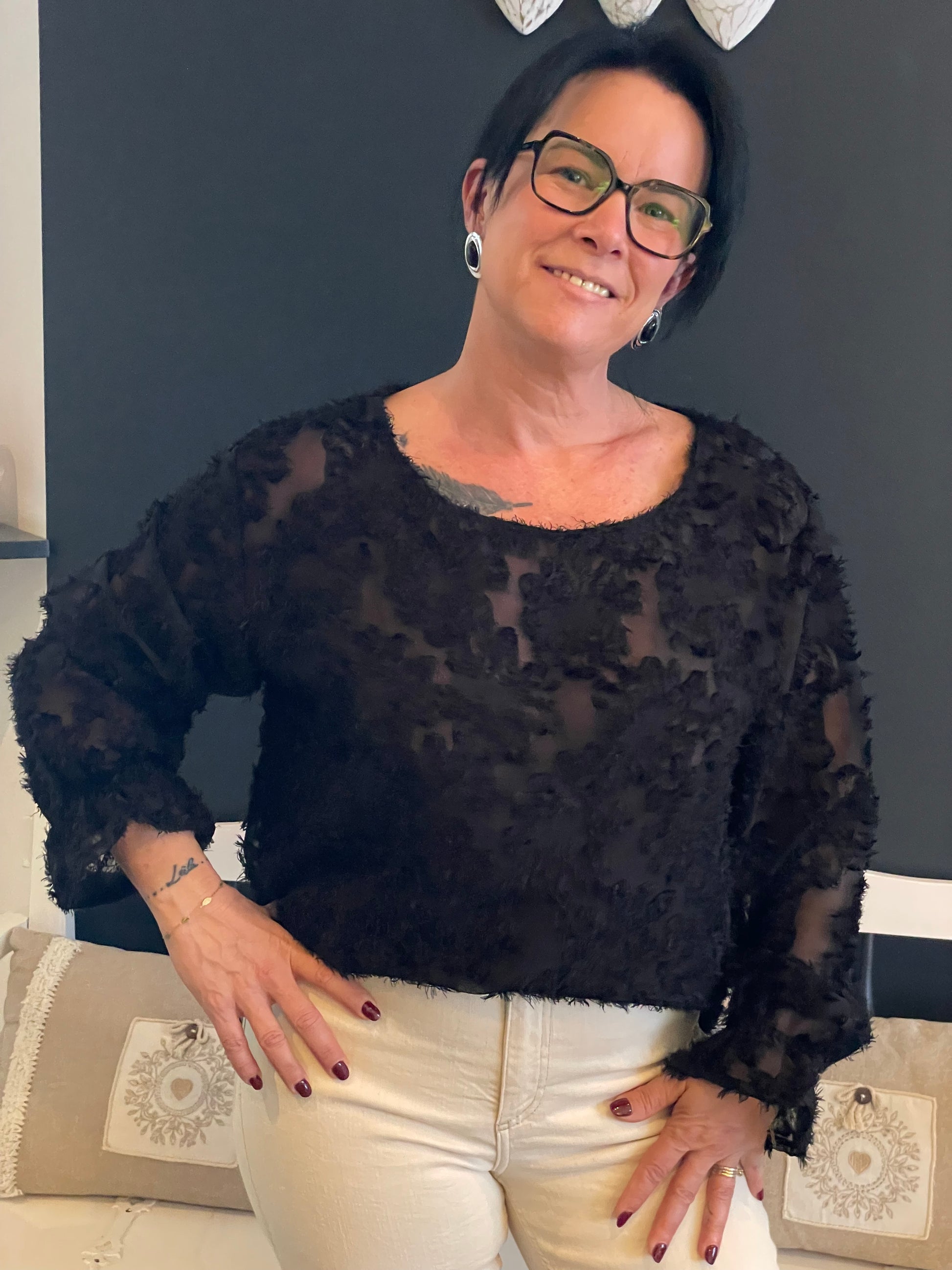 Blouse col V ou rond