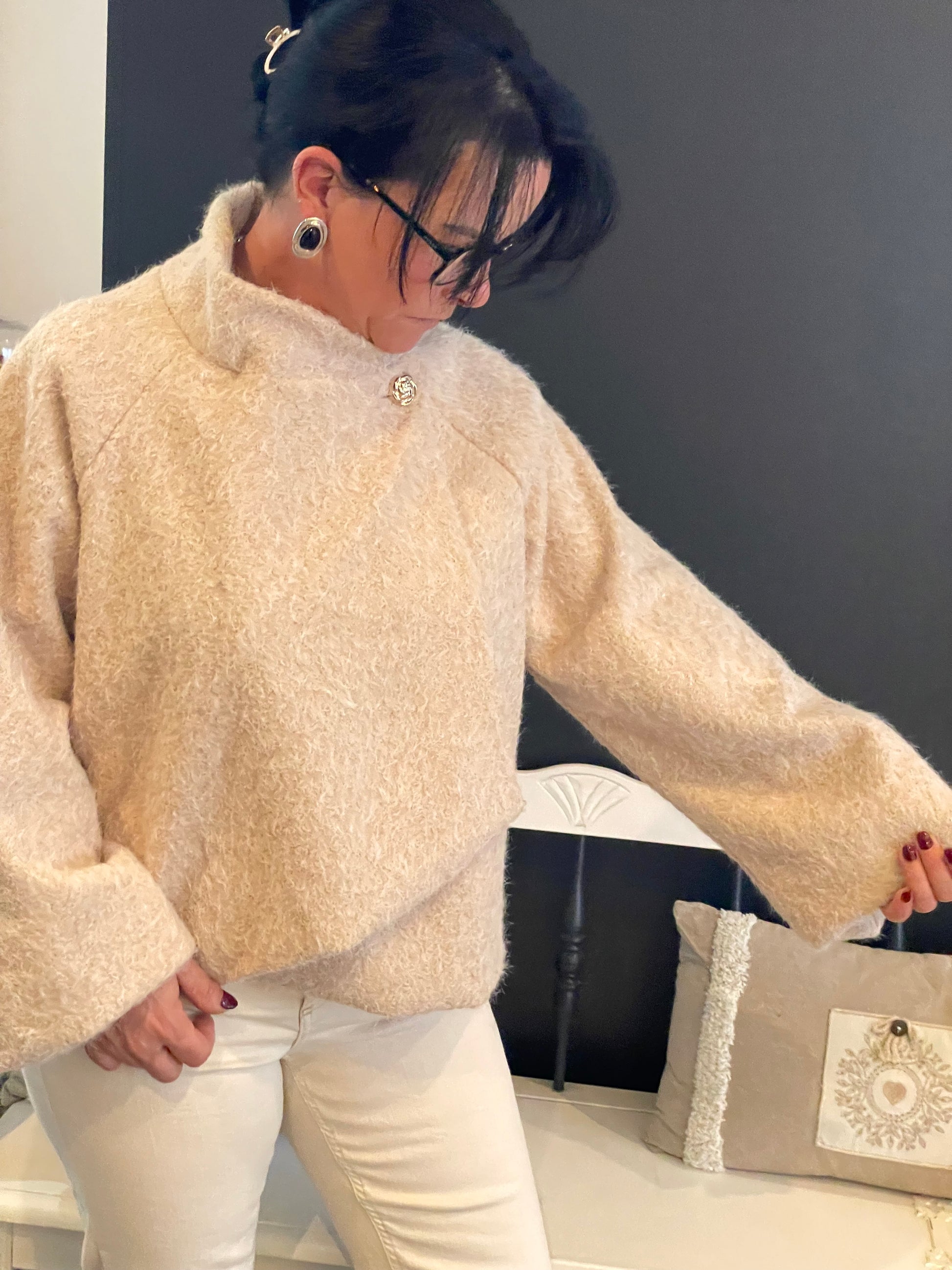 Veste  en laine bouclée