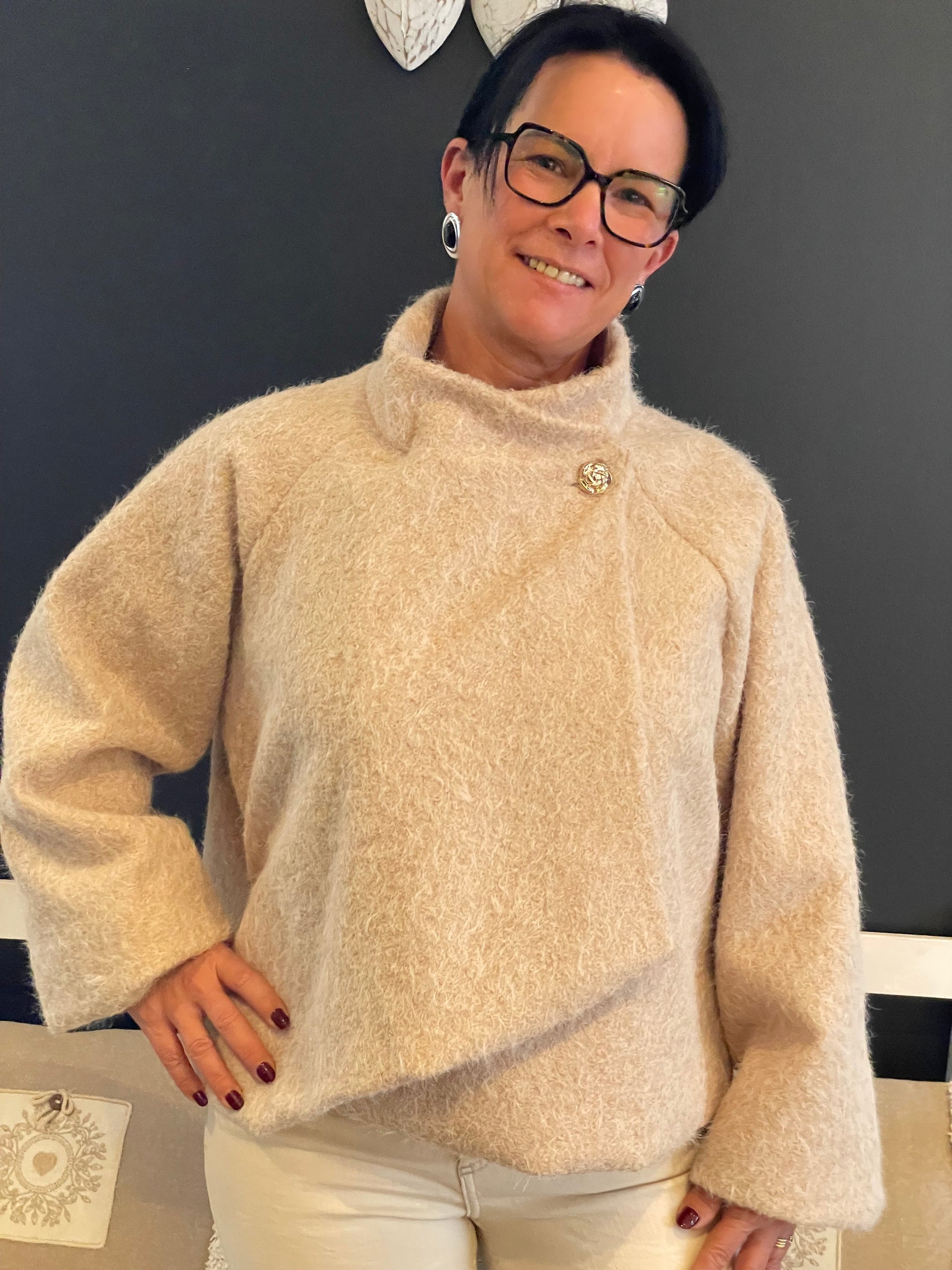 Veste  en laine bouclée