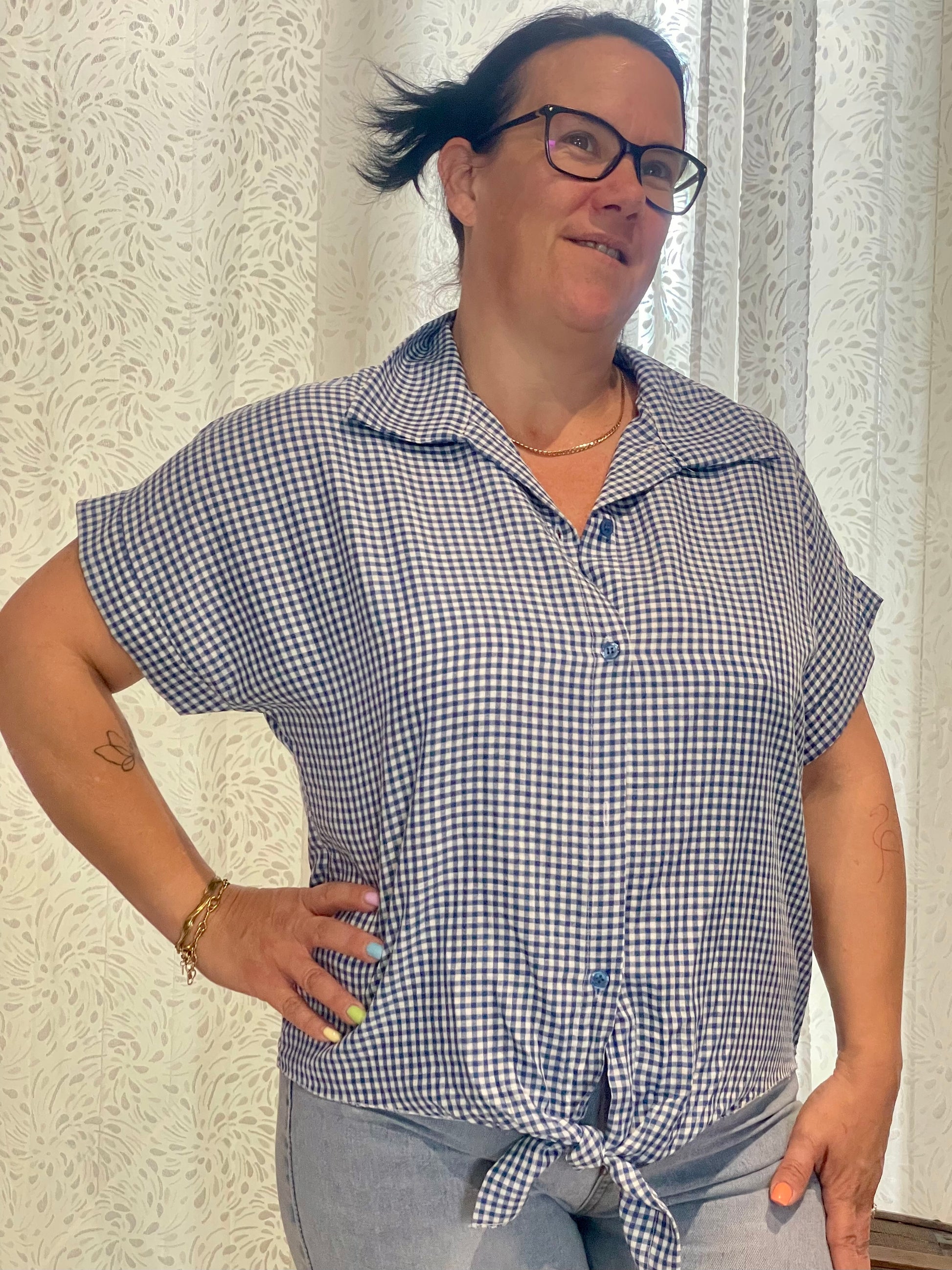 Chemise vichy à nouer