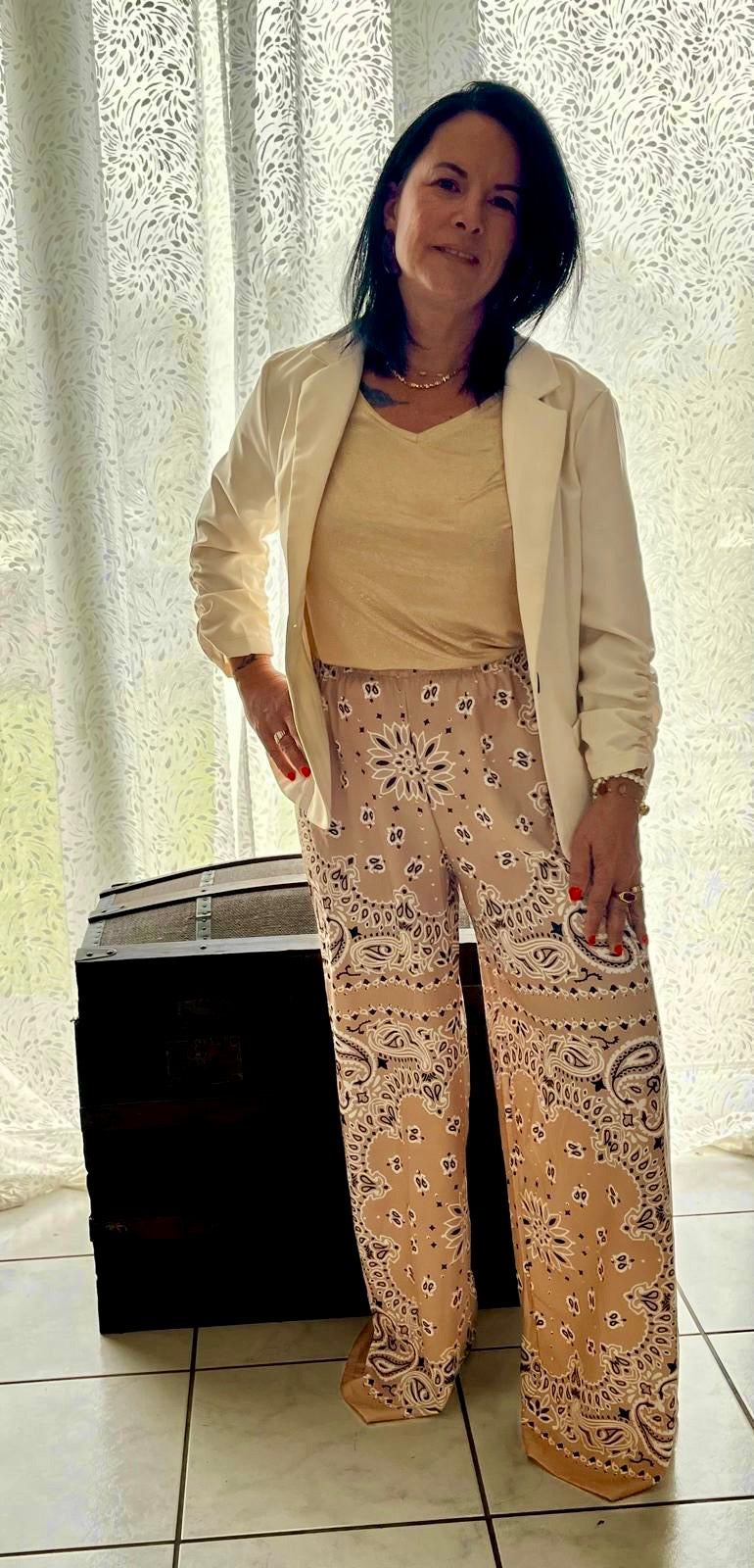 Pantalon large bandana