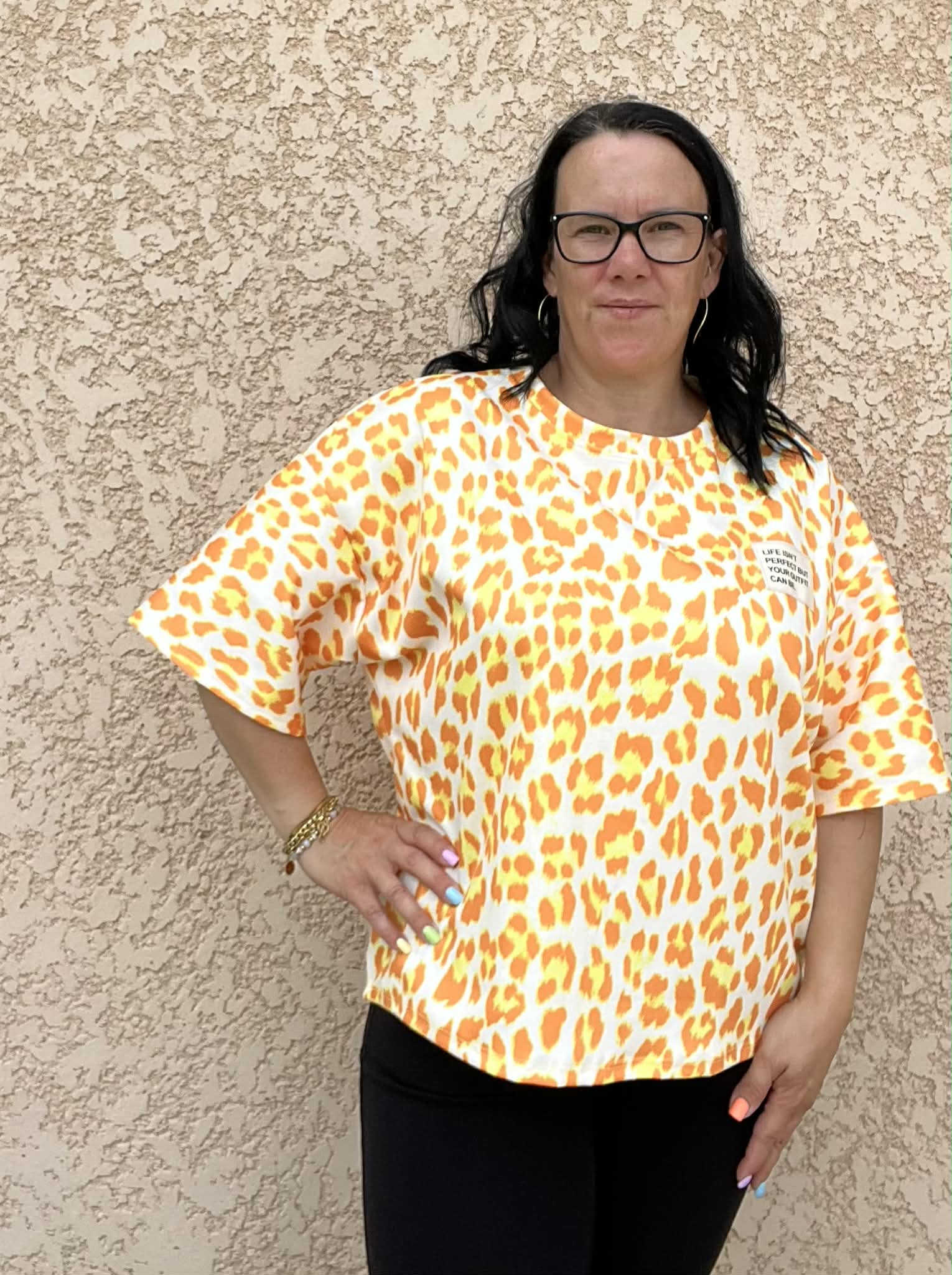 T-shirt manche courte léopard