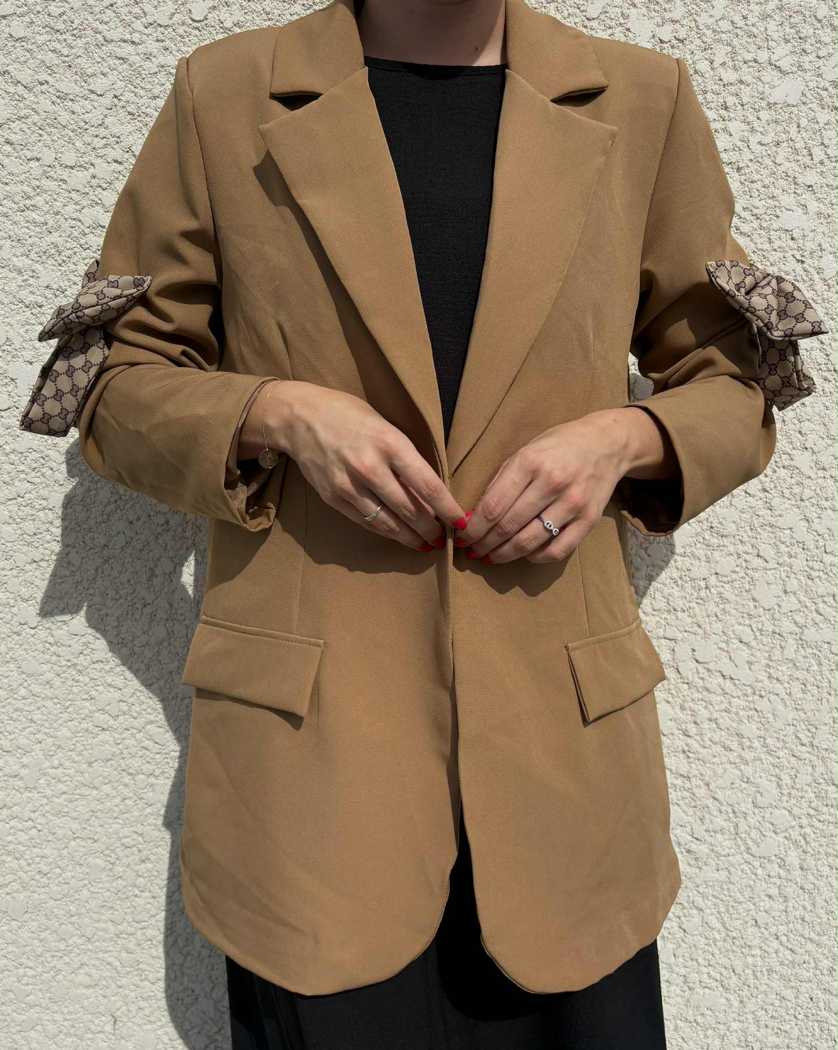Veste oversize camel