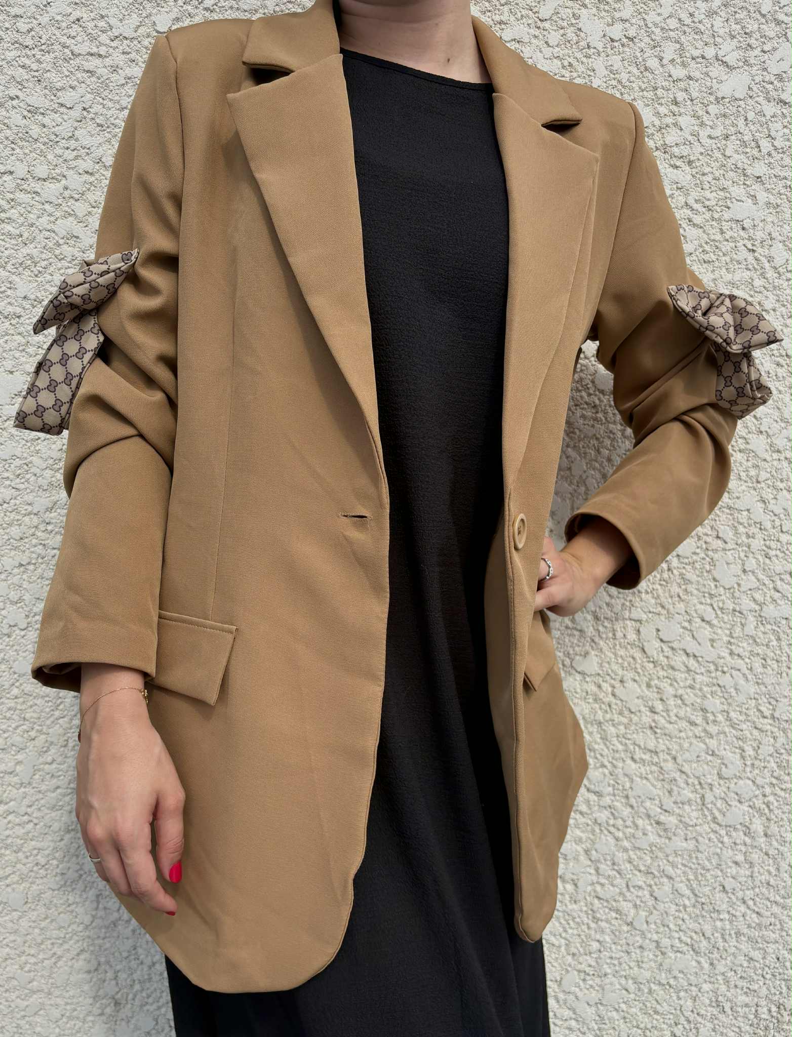 Veste oversize camel