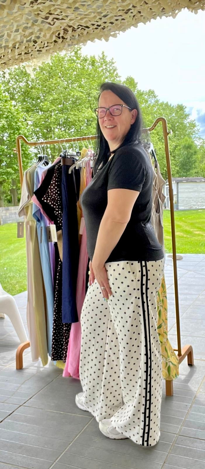 Pantalon à Pois Bandes